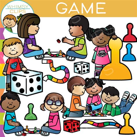 game kids clip art images illustrations whimsy clips