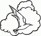Clipart Birds Seagull Coloring Sky Bird Drawing Pages Clip Cliparts Stick Template Para Flying Simple Volando Cielo Aves El Color sketch template