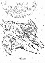 Spaceship Coloring Anakin Wars Star Pages Print Color Hellokids Ship sketch template