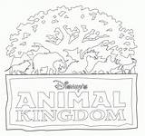 Disney Coloring Kingdom Animal Tree Life Pages Clipart Kids Walt Magic Drawing Florida Book Printable Epcot Activity Parks Cliparts Themed sketch template