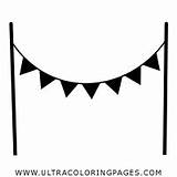 Bunting sketch template
