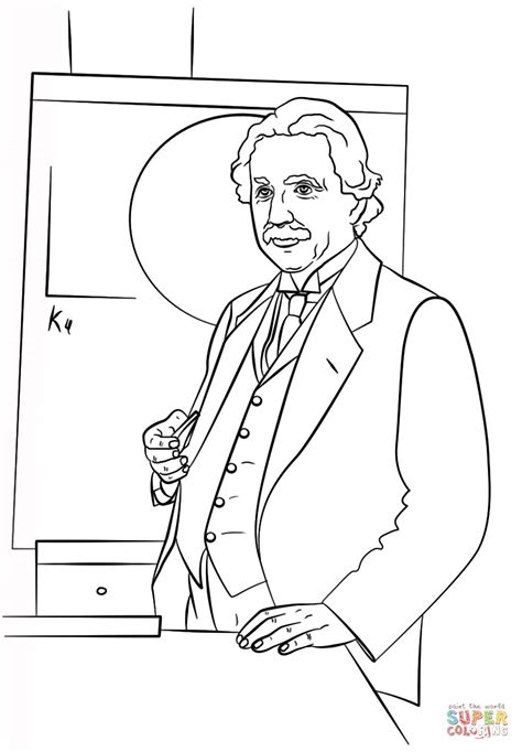 albert einstein coloring page  printable coloring pages