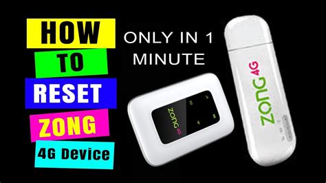 reset zong  device youtube