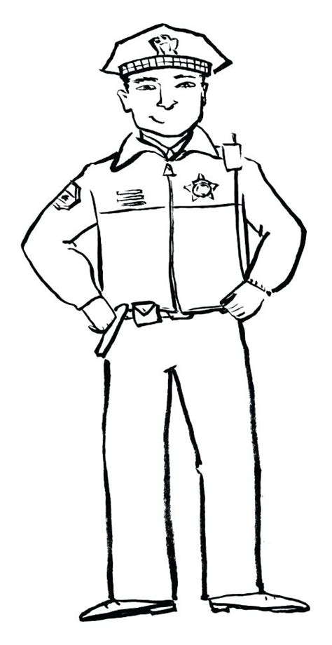 police uniform coloring pages  getcoloringscom  printable