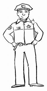 Police Coloring Pages Officer Policeman Printable Uniform Kids Clipart Color Coloring4free Print Getcolorings Library Sketch sketch template