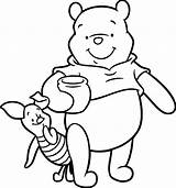 Pooh Piglet Winnie Wecoloringpage sketch template