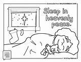 Heavenly Sleep Peace Coloring sketch template