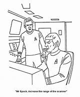 Trek Kirk Enterprise Ausmalbilder Spock Starship Captains Bluebonkers sketch template