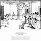 Degas Cuadros Pintores Famosos Ballerina Dover Doverpublications sketch template