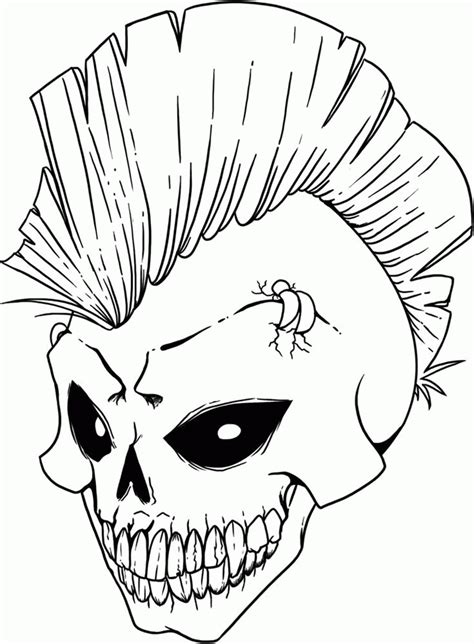 skull coloring pages  kids print color craft