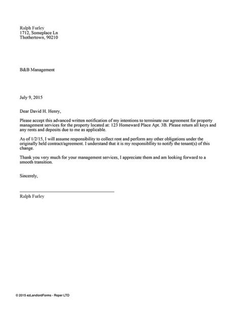 day notice  landlord california template template business