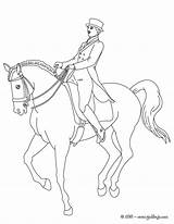 Colorir Jinete Cavalo Caballo Homem Doma Pferd Desenhos Trainiert Treinando Dressage Hellokids Dressur Línea Farben Drucken sketch template