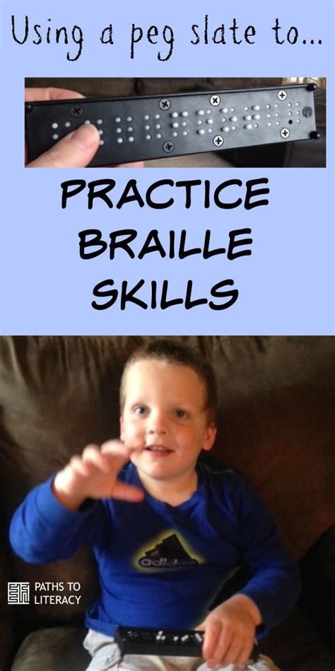 Using A Peg Slate To Practice Braille Skills Braille Activities