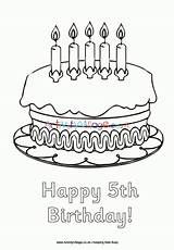 Happy Pages Birthday Colouring 4th Coloring 5th 3rd Cake Printable Birthdays Cards Print Party Cakes Puzzles Candles Explore Activityvillage Become sketch template