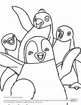 Feet Happy Coloring Pages Erik Penguin Friends Others Mumble Printable Supercoloring Drawing Dancing Categories sketch template