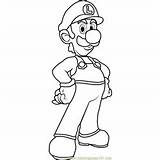 Luigi Coloring Pages Kids Printable Mario Super Coloringpages101 sketch template