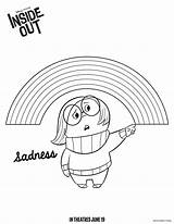 Inside Coloring Pages Sadness Kids sketch template