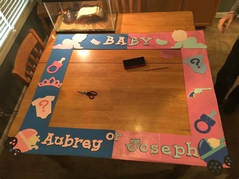 gender reveal photo booth frame gender reveal