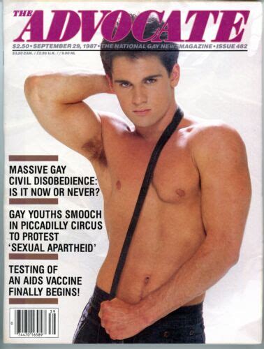 The Advocate Gay And Lesbian Interest Vintage Magazine Sep 1987 Anthony