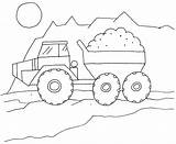Dump Truck Coloring Pages Kids Printable sketch template