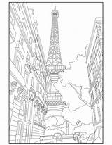 Coloring Paris Pages France French Printable Adult Greek Drawing Eiffel Color Tower Colouring Numbers Travel Print Adults Vase Architecture Fries sketch template