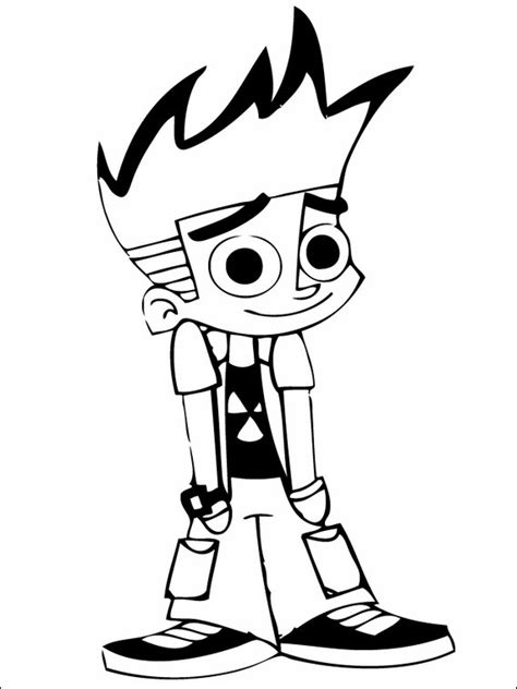 colouring johnny test