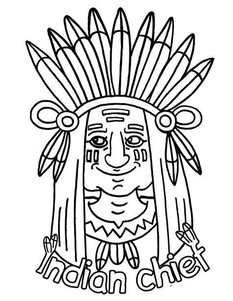 desenho de chefe indigena  colorir tudodesenhos