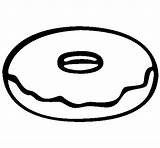 Donut Clipart Plain Doughnut Cliparts Simple Coloring Library Blank sketch template