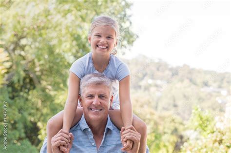 Granddaughter With Grandpa Stock Foto Adobe Stock