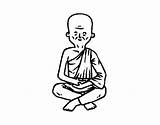 Maestro Budista Insegnante Buddista Acolore sketch template