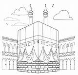 Mewarnai Kakbah Untuk Mekah Islami Paud Terbaru sketch template
