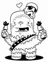 Chewbacca Coloring Pages Baby Color Wars Star Getcolorings Getdrawings sketch template