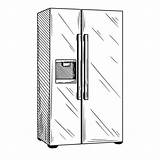 Fridge Refrigerators sketch template