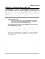 assessmenent finallydocx   assessment cover sheet assessment