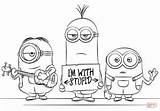 Minions Coloring Despicable Pages Printable Supercoloring Drawing Sheets Paper sketch template