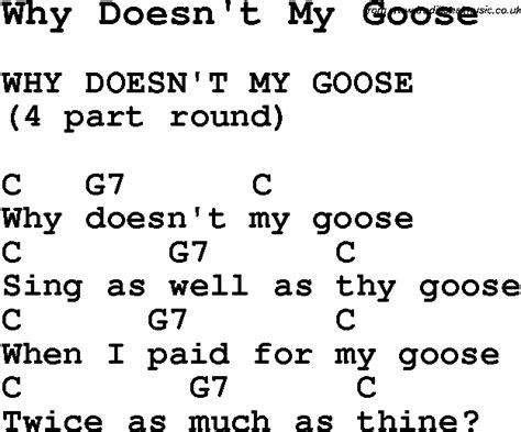 Summer Camp Song Why Doesn T My Goose With Lyrics And