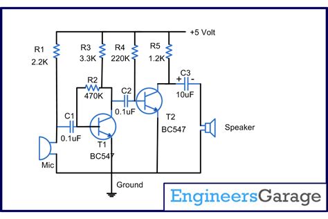 single transistor amplifier circuit diagram