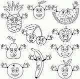Fruits Preschool sketch template