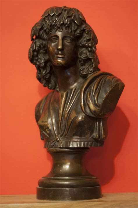Bronze Bust Dionysus Victorian God Westland London
