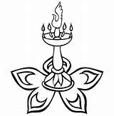 Diwali Lamps Deepawali Diya Deepavali sketch template