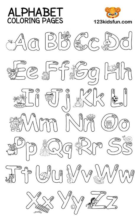alphabet coloring pages  kids printable