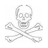 Coloring Pirate Pages Skull Bones sketch template
