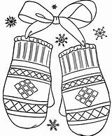 Coloring Mittens Pages Beautiful Gloves Color sketch template