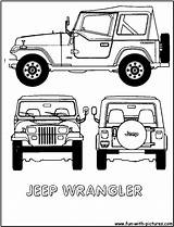 Jeep Wrangler Coloring Clipart Cartoon Pages Drawing Outline Clip Sketch Colouring Drawings Cliparts Military Car Rear Silhouette Seat Wrangle Cars sketch template