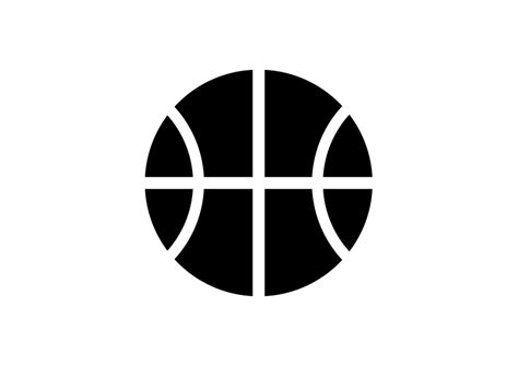 simple black basketball icon