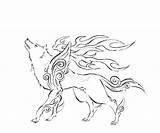 Okami Amaterasu sketch template