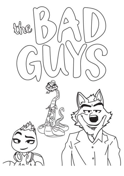 bad guys coloring page  printable coloring pages  kids