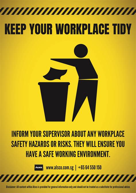Safety Awareness Posters Free Workplace Posters Alsco Singapore