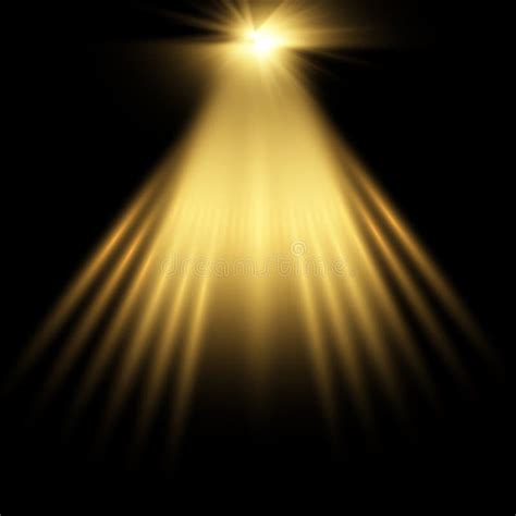 gold spotlight isolated vector light stock vector illustration