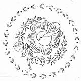 Embroidery Patterns Hand Vintage Pattern Rose Flower Printable Designs Transfer Transfers Visit Choose Board sketch template